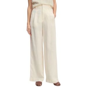 Everlane European Flax Linen Cream Wide-Leg Pants Size 6